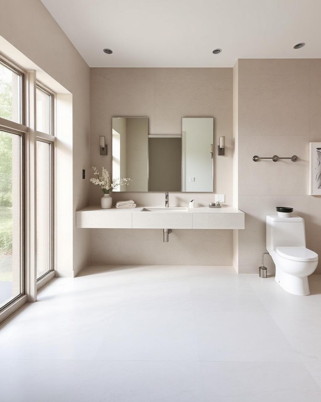 Full guest bath — Porcelain & stone project by DWS Flooring in Lubbock